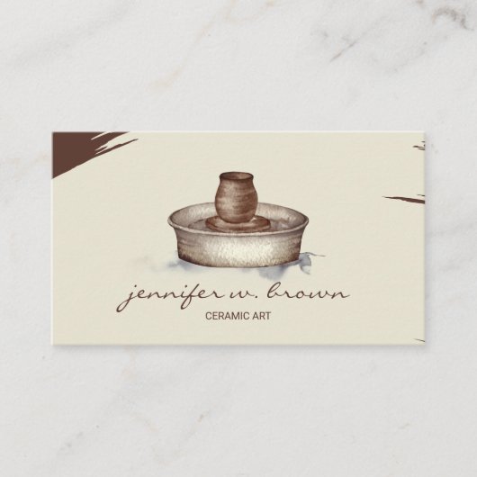sculptuur terracotta Pottery Ceramic Artist Tool Visitekaartje (Voorkant)