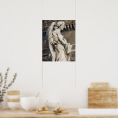 Sculptuur van de engel met kledingstuk en dobbelst poster (Keuken)