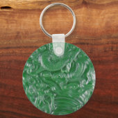 sculptuur van de groene jade chinese draak sleutelhanger (Voorkant)