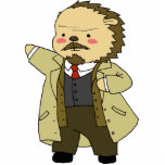 sculptuur van een egel op een lenin staand fotobeeldje<br><div class="desc">Meer Russisch egelgedoe op www.yozhinfamily.blogspot.com!</div>