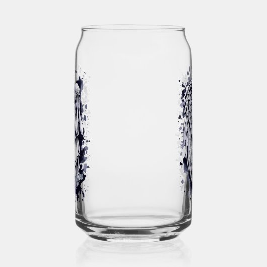 Sculptuur van een wenende engel - met spatten 1 blikvorm glas (Links)