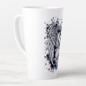 Sculptuur van een wenende engel - met spatten 1 latte mok (Linkerhoek)