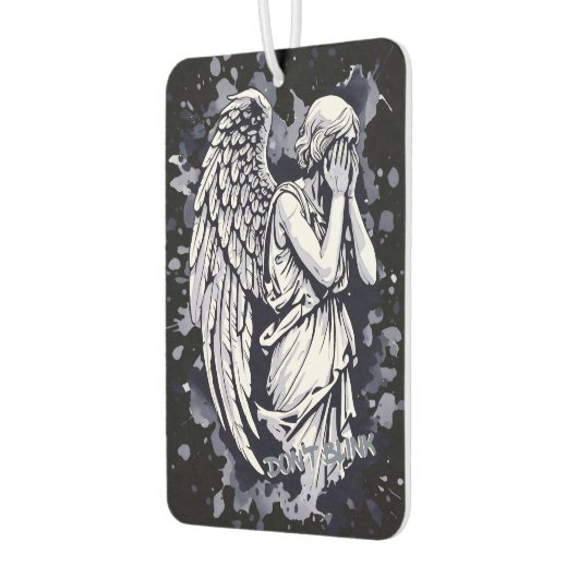 Sculptuur van een wenende engel - met spatten 1 luchtverfrisser (Links)