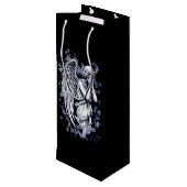 Sculptuur van een wenende engel - met spatten 1 wijn cadeautas (Achterkant Gekanteld)