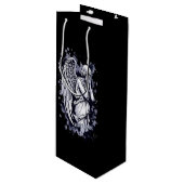 Sculptuur van een wenende engel - met spatten 1 wijn cadeautas (Voorkant Gekanteld)