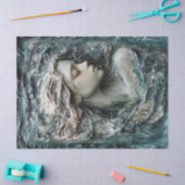 Sculptuur van het profiel van een vrouw Decoupage Tissuepapier (Craft)