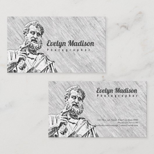 sculptuur van pierre g8678 visitekaartje (Voorkant / Achterkant)