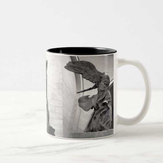 Sculptuur van Samothrace Nike Tweekleurige Koffiemok (Rechts)