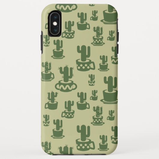 Sculptuur van sappige cactus in cups en potten Case-Mate iPhone case (Achterkant)