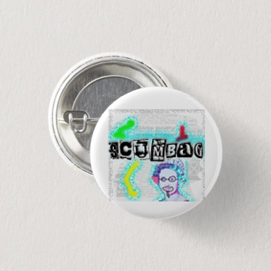 Scumbag Party Logo Ronde Button 3,2 Cm (Voorkant /achterkant)