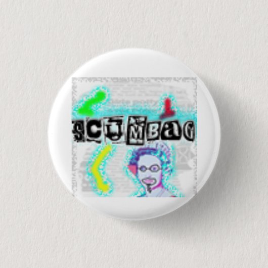 Scumbag Party Logo Ronde Button 3,2 Cm (Voorkant)