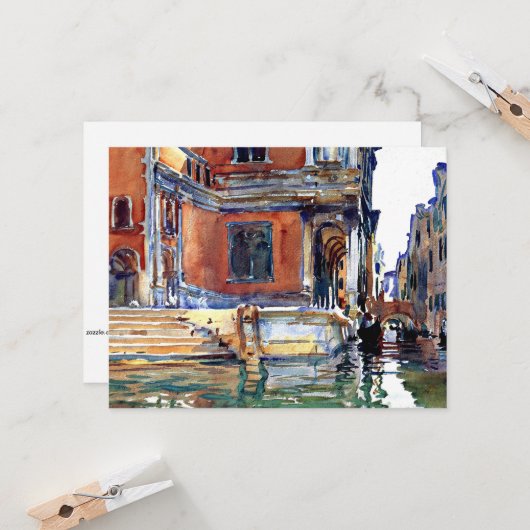 Scuola di San Rocco, fijne, platte kaart (Voorkant / Achterkant in situ)