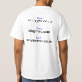 Scurry NZ T-shirt personaliseren met je eigen foto (Achterkant)