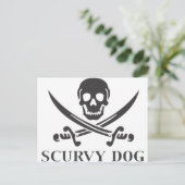 Scurvy Dog Briefkaart (Staand voorkant)