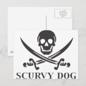 Scurvy Dog Briefkaart (Voorkant / Achterkant)