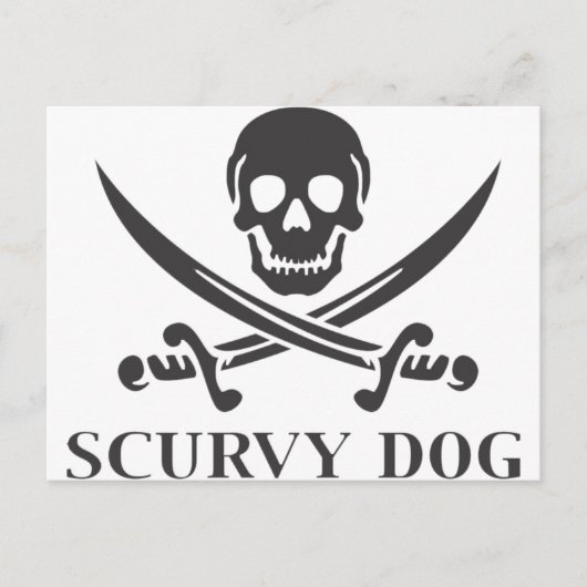 Scurvy Dog Briefkaart (Voorkant)