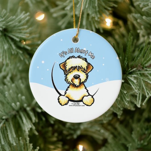 SCWT Wheaten Terrier, alles over me kerstmis Keramisch Ornament (Boom)