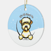 SCWT Wheaten Terrier, alles over me kerstmis Keramisch Ornament (Links)