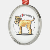 SCWT Wheaten Terrier Lover Metalen Ornament (Links)