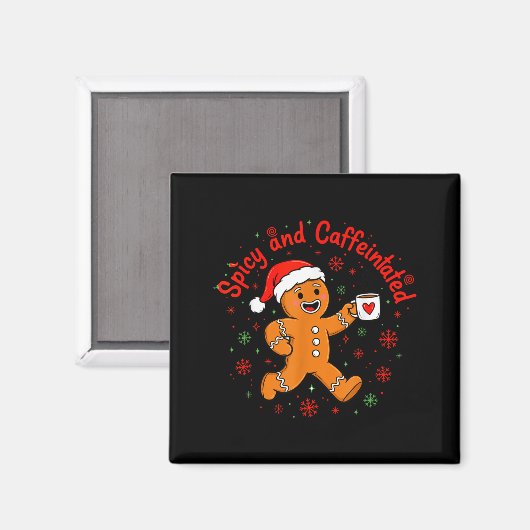 Scy And Caffeinated Coffee Men Women Gingerbread C Magneet (Voorkant / Achterkant)
