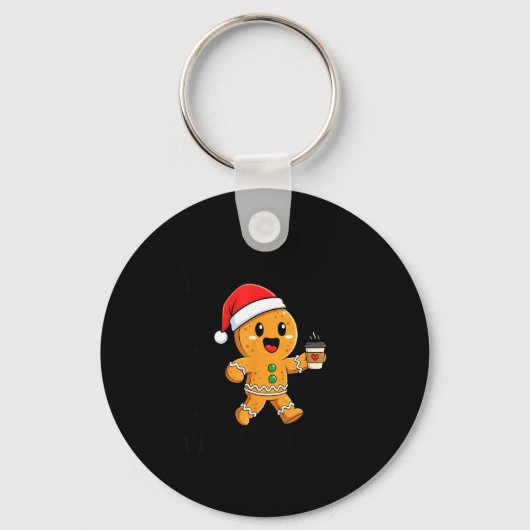 Scy And Caffeinated Coffee Men Women Gingerbread C Sleutelhanger (Voorkant)