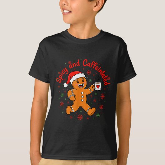 Scy And Caffeinated Coffee Men Women Gingerbread C T-shirt (Voorkant)