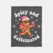 Scy And Caffeinated Cozy Nk Gingerbread Holding Co Fleece Deken (Voorkant)