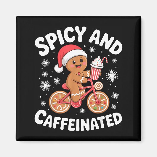 Scy And Caffeinated Gingerbread Funny Coffee Chris Magneet (Voorkant)