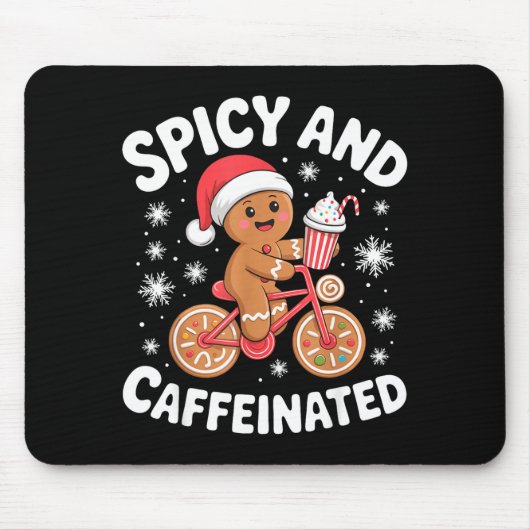 Scy And Caffeinated Gingerbread Funny Coffee Chris Muismat (Voorkant)