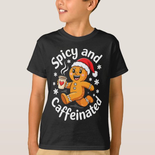 Scy And Caffeinated Shirt Men Women Gingerbread Ch (Voorkant)