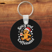 Scy And Caffeinated Shirt Men Women Gingerbread Ch Sleutelhanger (Voorkant)