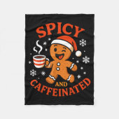 Scy Gingerbread Caffeinated Funny Coffee Lover Chr Fleece Deken (Voorkant)