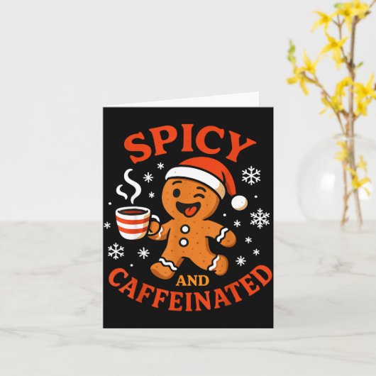 Scy Gingerbread Gecaffeïneerde Grappige Koffie Lie Kaart (Gele Bloem)