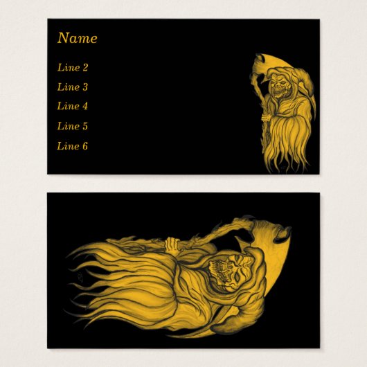 Scythe man - De Dood, de Raas Visitekaartje (Voorkant /achterkant)