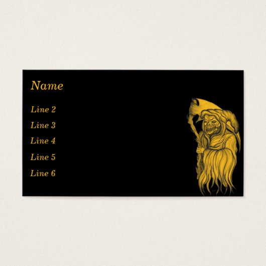 Scythe man - De Dood, de Raas Visitekaartje (Voorkant)