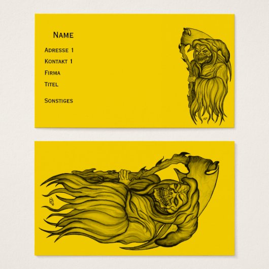 Scythe man - De Dood, de Raas Visitekaartjes (Voorkant /achterkant)