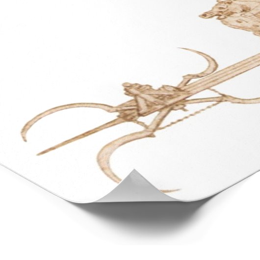 Scythed Chariot, Leonardo da Vinci Poster (Hoek)