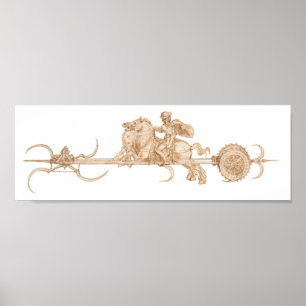 Scythed Chariot, Leonardo da Vinci Poster
