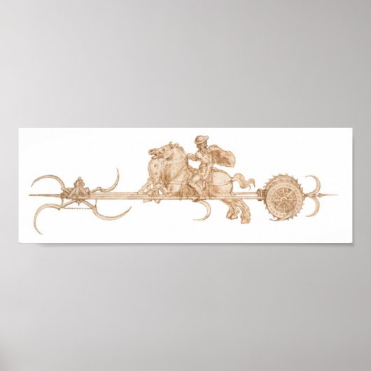 Scythed Chariot, Leonardo da Vinci Poster (Voorkant)
