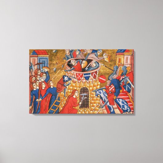 Scytische vrouwen slaan hun vijanden tegen elkaar canvas afdruk (Voorkant)