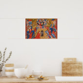 Scytische vrouwen slaan hun vijanden tegen elkaar poster (Keuken)