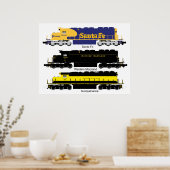 SD40 Elektrisch Poster van diesellocomotief (Keuken)