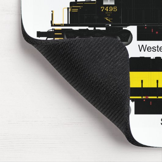 SD40 Elektrische diesellocomotief Mousepad Muismat (Hoek)