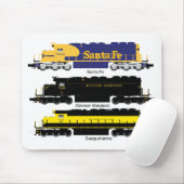 SD40 Elektrische diesellocomotief Mousepad Muismat (Met muis)