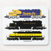 SD40 Elektrische diesellocomotief Mousepad Muismat (Voorkant)