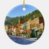 SD, Deadwood, Historic Gold Mining town Keramisch Ornament (Achterkant)