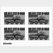 Sd.Kfz. 231 (8 Rad) Rechthoekige Sticker (Vel)