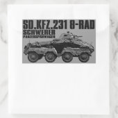Sd.Kfz. 231 (8 Rad) Rechthoekige Sticker (Tas)