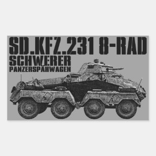 Sd.Kfz. 231 (8 Rad) Rechthoekige Sticker