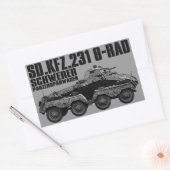 Sd.Kfz. 231 (8 Rad) Rechthoekige Sticker (Envelop)